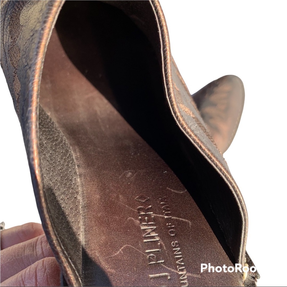 Donald J Pliner Bronze Leather Bozza Mule Clog Shoes 10 Western boot - Picture 6 of 13